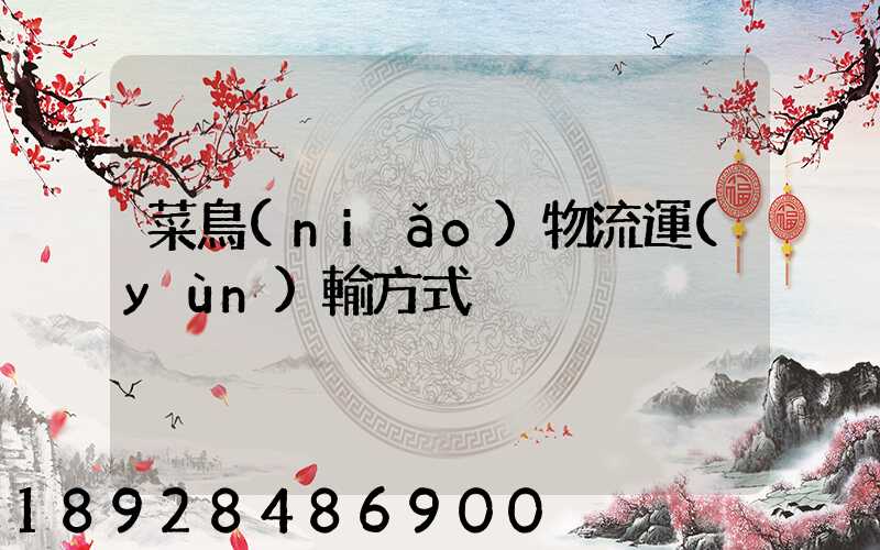 菜鳥(niǎo)物流運(yùn)輸方式