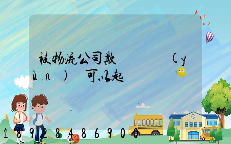 被物流公司欺騙買貨運(yùn)車可以起訴嗎