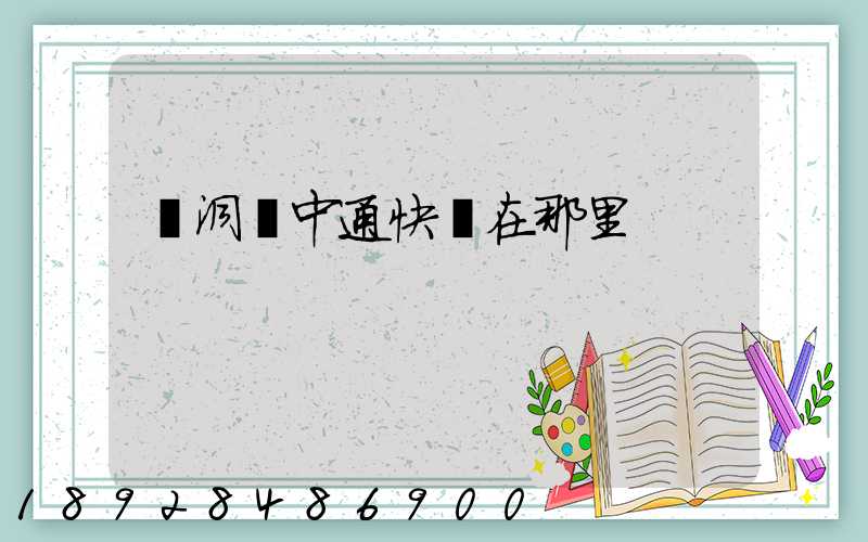 詩洞鎮中通快遞在那里