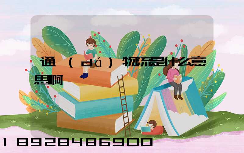 通達(dá)物流是什么意思啊