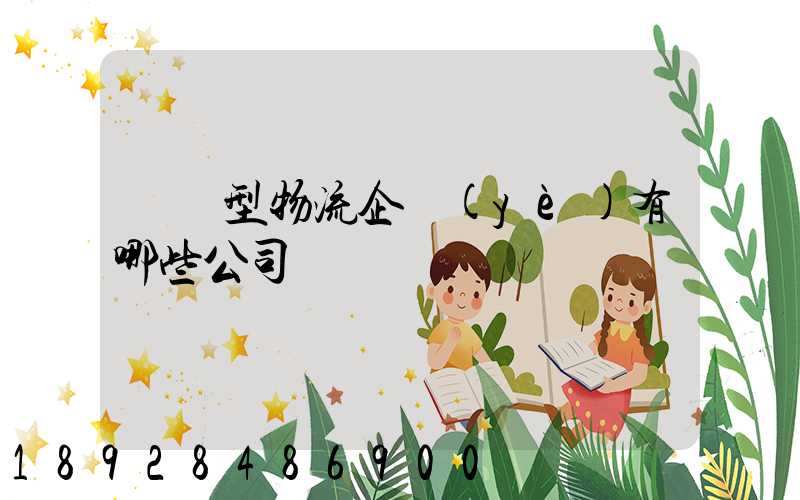 運輸型物流企業(yè)有哪些公司