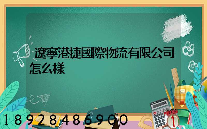 遼寧港捷國際物流有限公司怎么樣