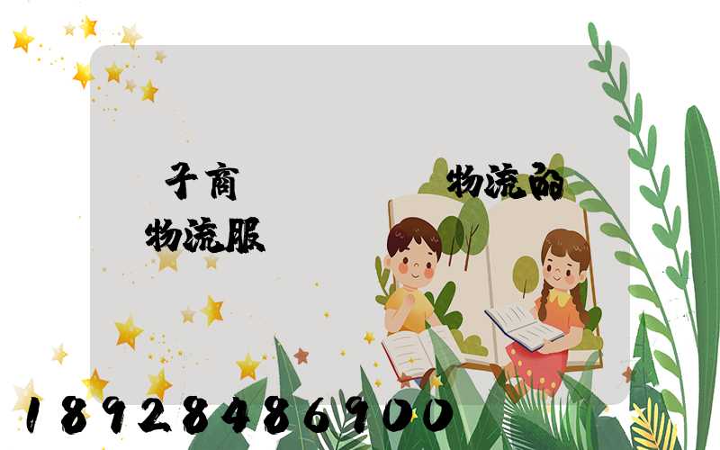 電子商務(wù)物流的倉儲物流服務(wù)