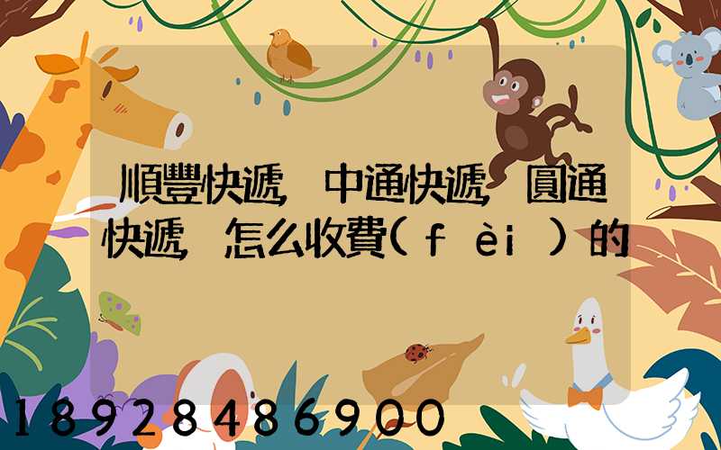 順豐快遞,中通快遞,圓通快遞,怎么收費(fèi)的